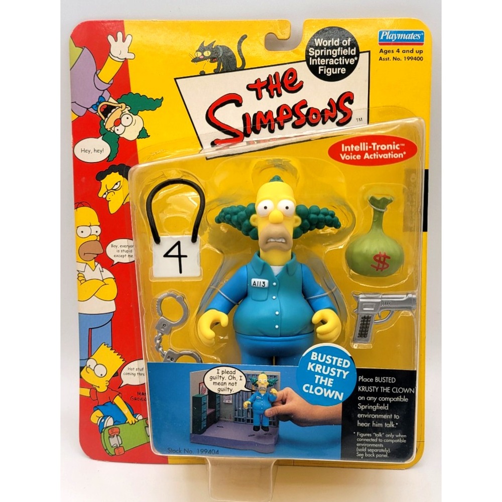 Busted Krusty The Clown World Of Springfield‎ 2002 THE SIMPSONS Playmates MOC